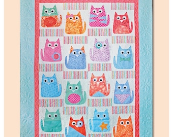 Copycats – Cats Quilt Pattern – Machine Applique Quilt Pattern