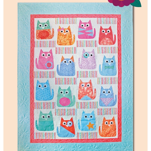 Copycats – Cats Quilt Pattern – Machine Applique Quilt Pattern