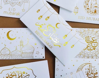 Eid Mubarak multi design money envelopes 9 pack 2 colors