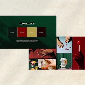 Business statistics slide with data visualization charts. Annual review layout to show profit growth and brand loyalty metrics