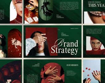 Markenstragegie Vorlage Canva | Marketingplan Präsentation | Business Coach Präsentation | Marken-Richtlinien Blueprint | Élan Vino |