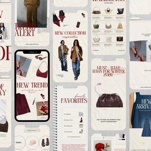 Closeup of editable Canva templates showing typography and photo frames. Simple and modern design for Blogger Template branding.