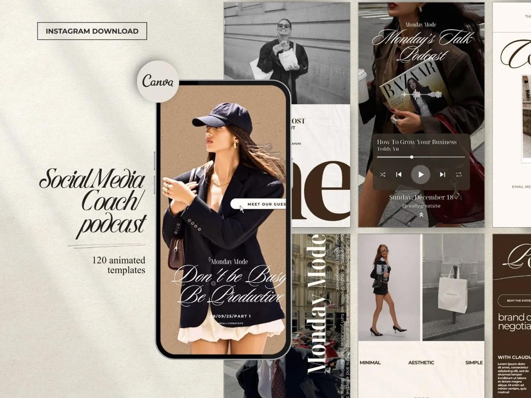 Coaching Instagram Templates Canva, Business Coach IG, Bold Instagram ...