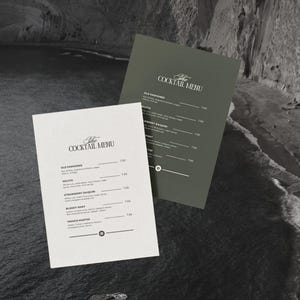 Canva-ready hotel branding kit with logo variations and bonus menu design.