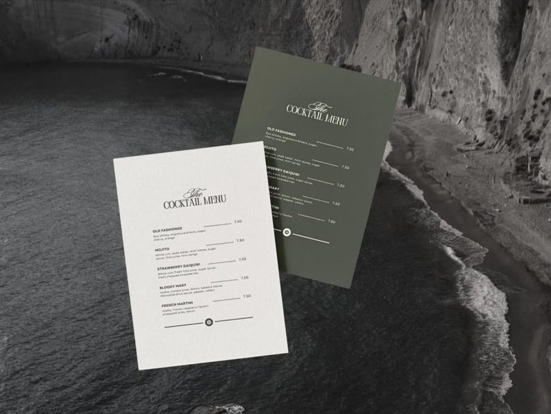 Canva-ready hotel branding kit with logo variations and bonus menu design.