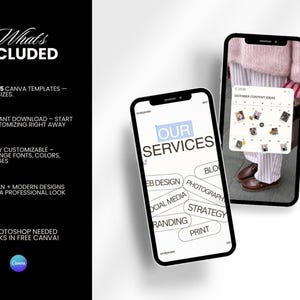 Editable Instagram content creator templates for digital marketing, featuring eye-catching visuals.