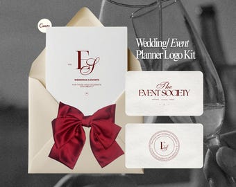 Hochzeits-Event-Planer-Logo-Kit: Bearbeitbares Event-Branding (Digitaler Download)