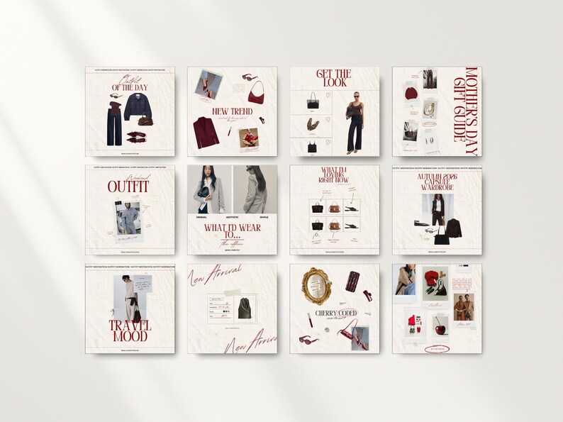 Fashion Blogger template for OOTD photos. Clean layout for Liketoknowit posts to drive affiliate sales and engagement.