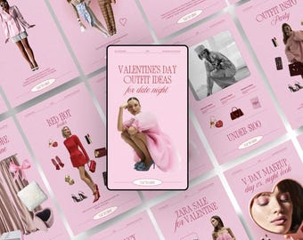 Rosa LTK Valentine Instagram Canva Templates - LTK Influencer & Blogger Pack