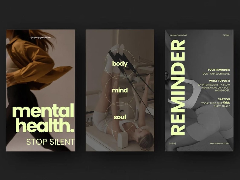 Curated Instagram Grid Layout for Wellness Influencers using neutral and modern beige aesthetic templates.