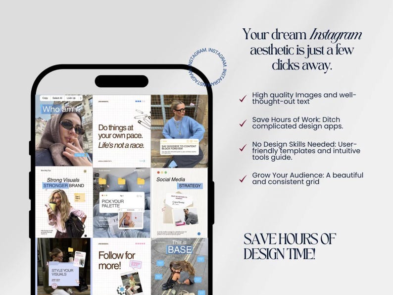 Digital marketing Instagram templates for visually appealing posts and story storytelling.