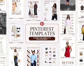 Mode Pinterest Pin Canva Vorlagen | LTK Influencer Branding (Digitaler Download)