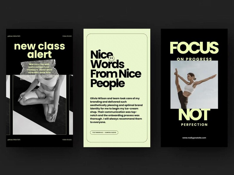 Promotional Social Media Templates for Beauty Studios and Spas to announce sales and new class openings.