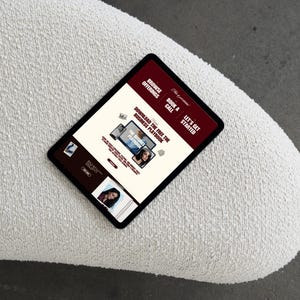 Long scrolling one-page site layout for business mentors showing hero banner, step-by-step process, and coaching package options.