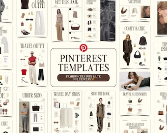 Pinterest Pin Templates für LTK | Mode Canva Vorlagen | Bearbeitbare Pinterest Pins | Influencer Branding | Bearbeitbares Pinterest Design