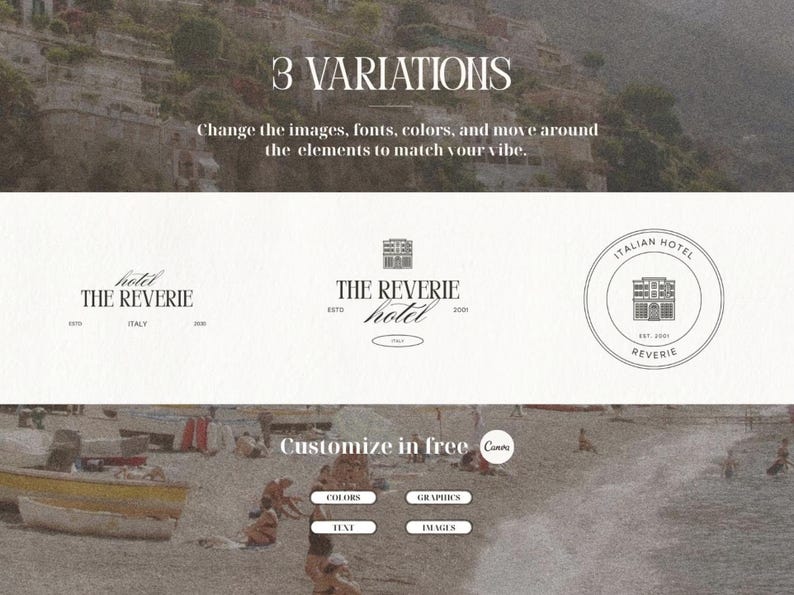 Professional luxury hotel branding kit including logos and corporate identity assets.