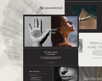 Squarespace Website Template for Coaches, Therapists & Wellness Coaches | Modern Feminine Coaching Website Design with Blog