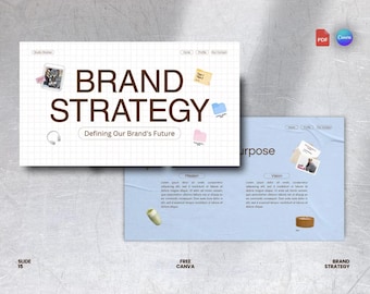 Präsentationsvorlage im iOS-Stil | Minimalistisches Business Deck | Markenstragie (Canva & PDF)