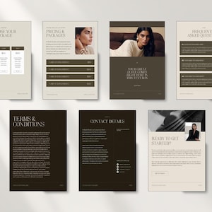professional coaching proposal cover page variations for a cohesive high-end brand aesthetic.