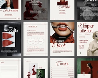 Ebook & Workbook Canva Template | Course Creator Lead Magnet | Business Coach Guide | Webinar Handout | Élan Vino | Burgundy Sage Aesthetic