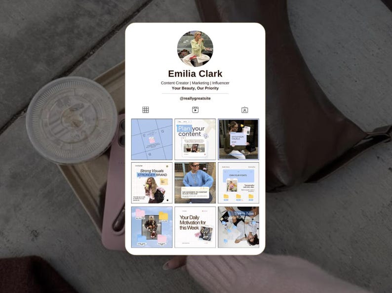 Aesthetic Instagram templates designed for social media managers to streamline story creation.