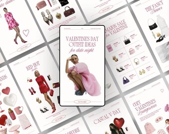 Valentinstag Instagram Vorlagen - 78 bearbeitbare Canva Designs (Digitaler Download)