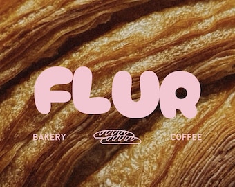 Bäckerei Logo Kit, Modernes DIY Branding für Canva (3 Logo Designs) (Digitaler Download)