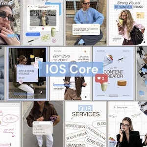 Instagram content kit including templates for stories, posts, and promotional visuals.