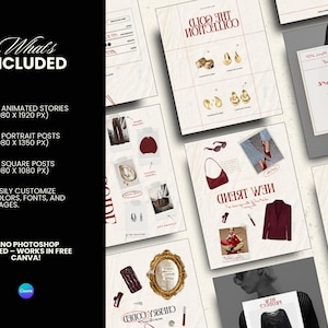 Aesthetic Shopping Guide template for Canva to showcase daily outfits and affiliate products. Essential tool for LTK creators.