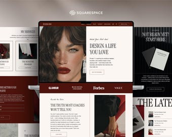 Squarespace Website Template for Business Coaches | Luxury Coaching Mentorship Website | Life Coach Template Squarespace 7.1 | Link in Bio