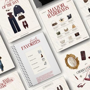 Collection of editable IG Post Templates for beauty and lifestyle bloggers. Includes shopping guide and content planner layouts.