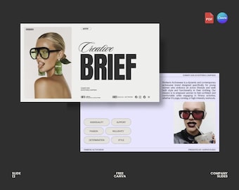 Creative Brief Template Canva | Marketing Strategy Kit | Social Media Campaign Planner | Brand Blueprint & Client Onboarding | 12 Page PDF