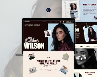 Canva Website Template: Business Coach | Platz Schöpfer Verkaufsseite | Virtuelle Assistentin & Mentor Seite | Link in Bio | UGC Ersteller