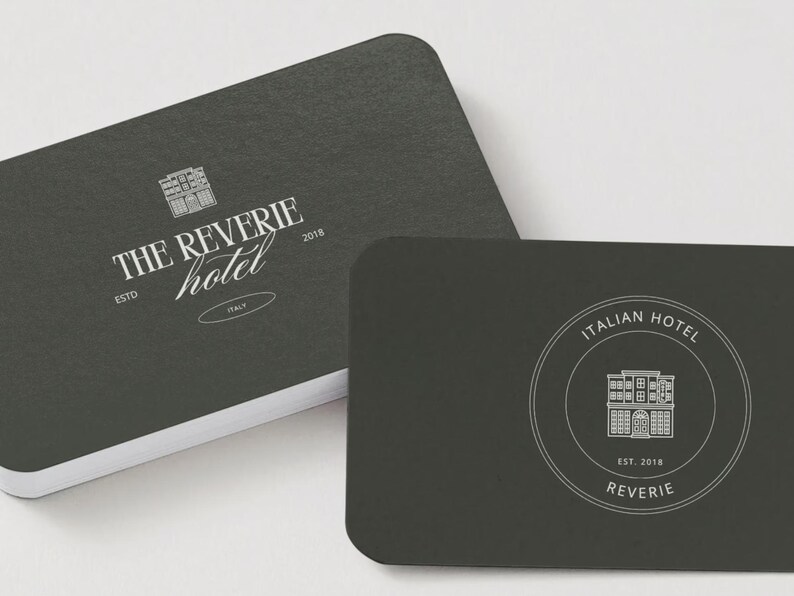 Luxury hotel identity kit with cohesive branding elements and style guide.