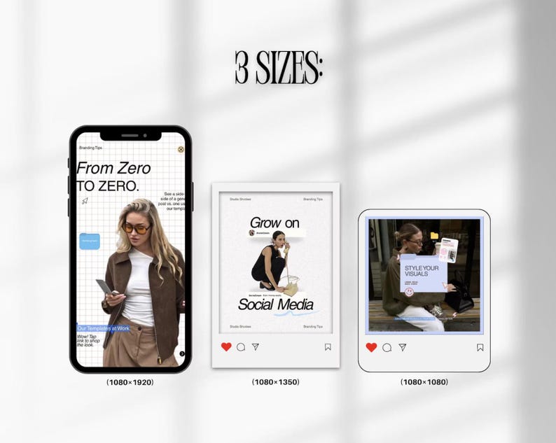 Creative social media templates for Instagram, optimized for mobile and aesthetic consistency.