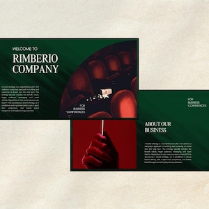 Minimalist title slide design for business proposals. Vintage French aesthetic with bold typography in deep red wine color