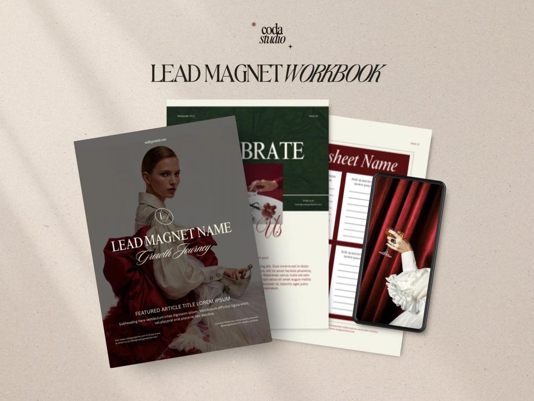 Lead Magnet Template Canva | Freebie Workbook PDF | Email List Builder ...
