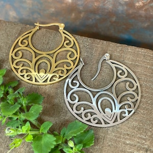 Earrings stainless steel tarnish-free hoop Hypoallergenic gold silver