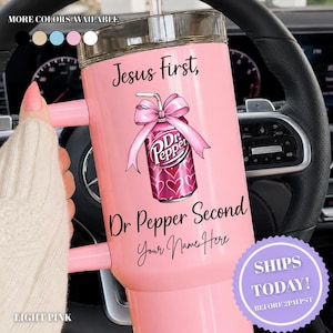 Faith and Fizz Tumbler, Religious Soda Cup, Christian Dr Pepper Gift, Personalized Scripture Tumbler, Women's Faith Based Cup