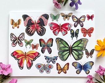 A Kaleidoscope of Butterflies Notecard Set (Set of 6)