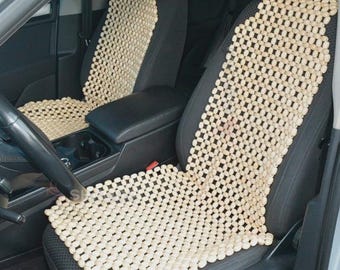 Wooden Car Seat Cover – Beech Wood Beaded Massage Cushion | Cooling & Breathable