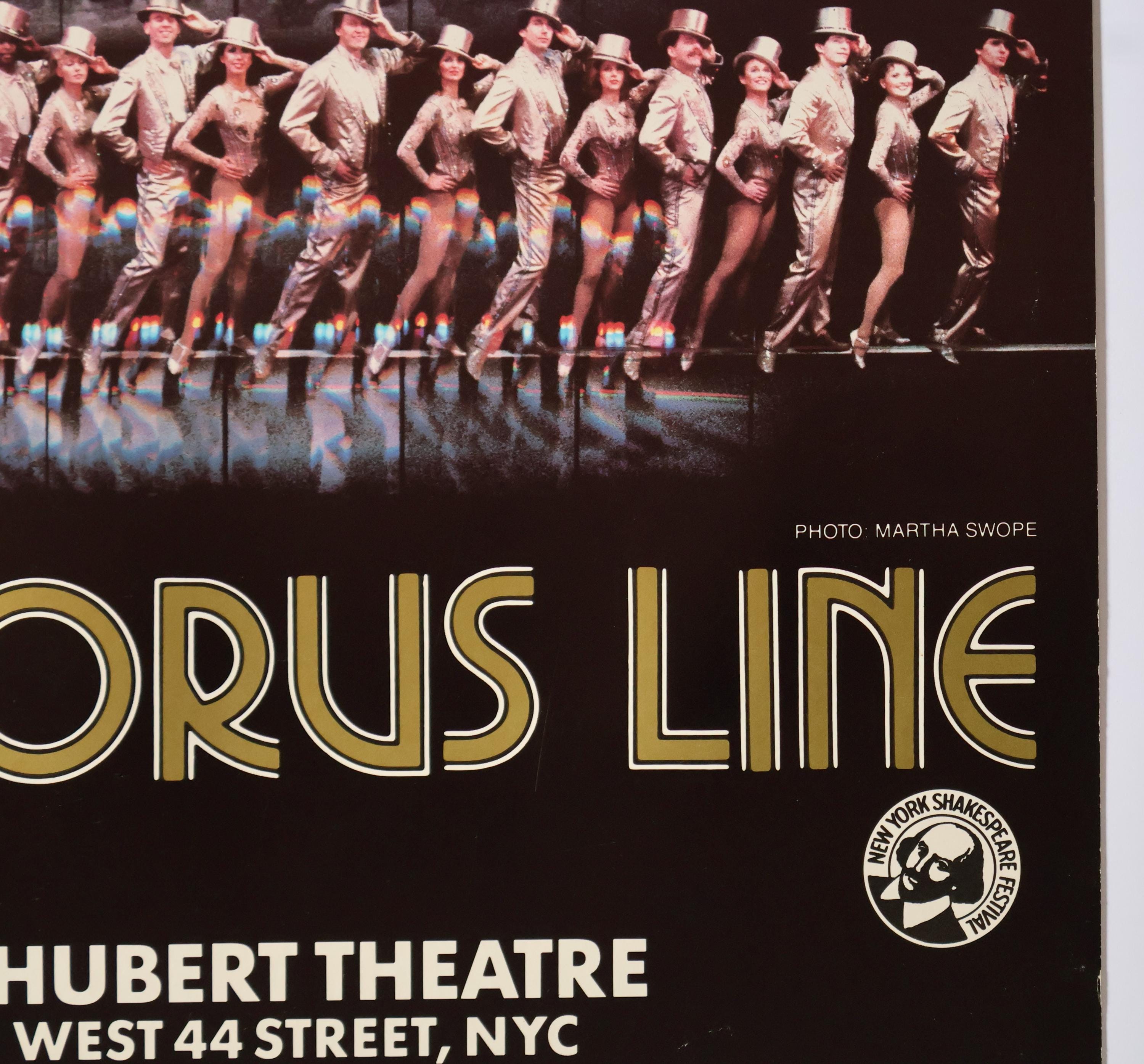 Vintage A Chorus Line Poster Shubert Theater NYC Original Theater