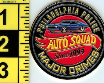 Philadelphia-polisens utmaningsmynt för större brott, bilpatrullenhet