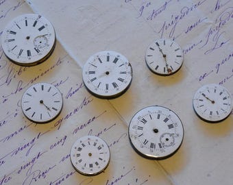 Antique French Watch Faces with Mechanisms