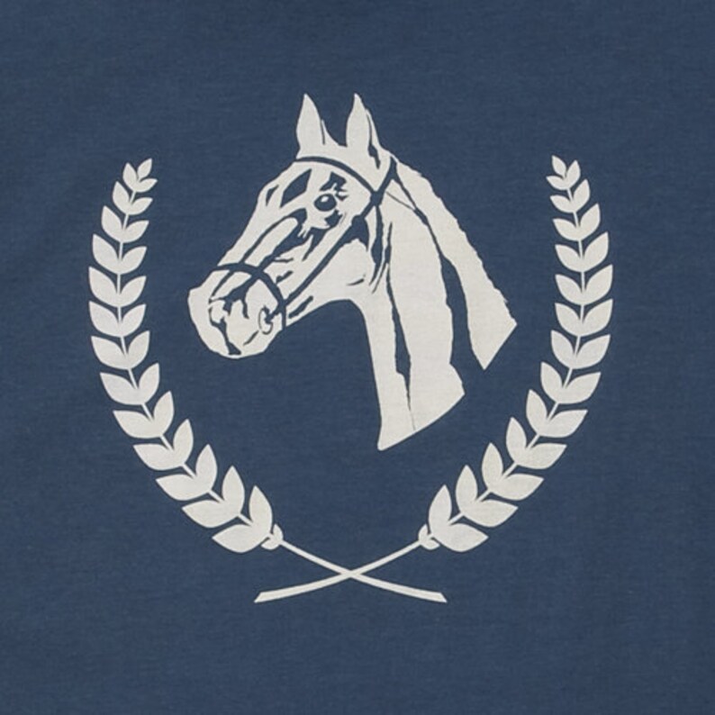 Horse Show Blue Graphic Tee Womens Limited Edition image 1