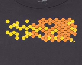 Hive Coal Graphic Tee Womens Limited Edition Organic Cotton