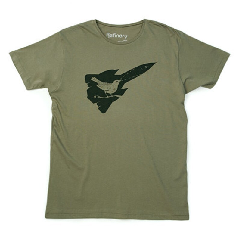 Blackbird Olive Green Graphic Tee Men's Limited Edition image 2