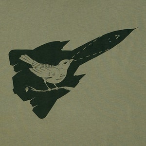 Blackbird Olive Green Graphic Tee Men's Limited Edition image 1