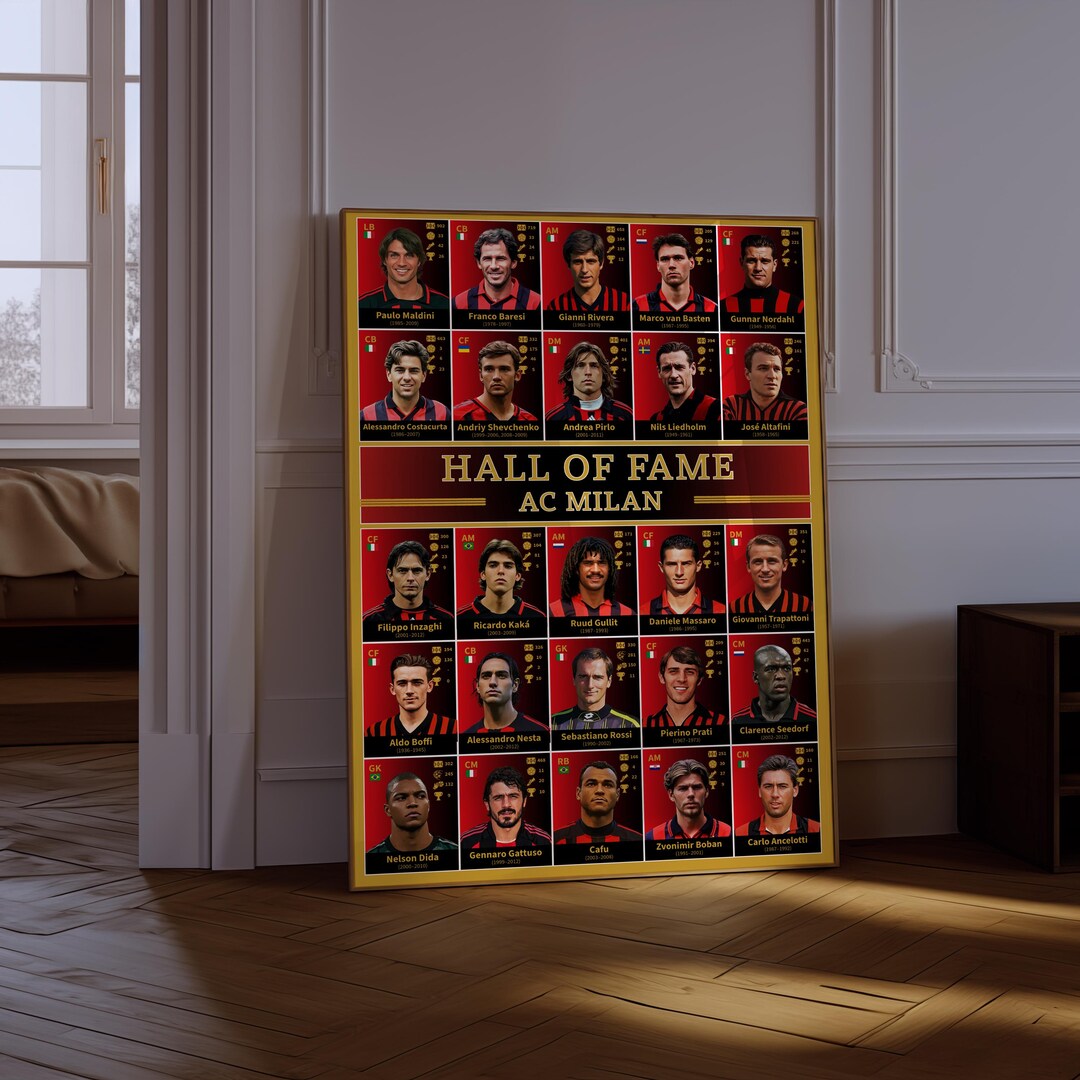 AC Milan Legends Poster | Football Hall of Fame Art (digital Download ...