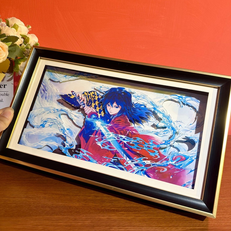 Anime Paper Frame Demon Slayer 3D Paper Craft Frame, Anime Lover Gift, Desktop Decorative ...